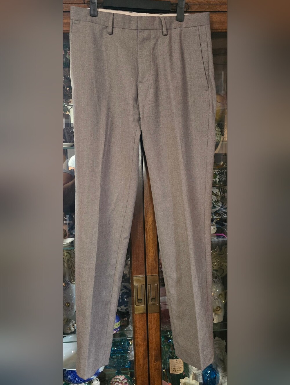 Banana Republic Tailored Slim Fit Dress Pants Heather Taupe Men's 30/32